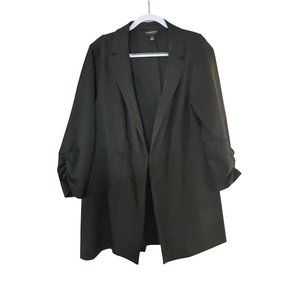Lane Bryant Womens Jacket Black 3/4 Sleeves Size 20